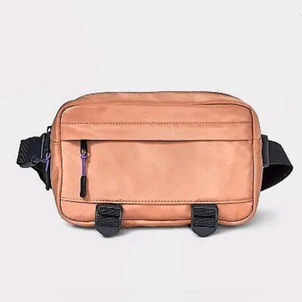 Men's 5.5" Waist Pack Frosted Brass Crossbody Bag - Original Use Brown